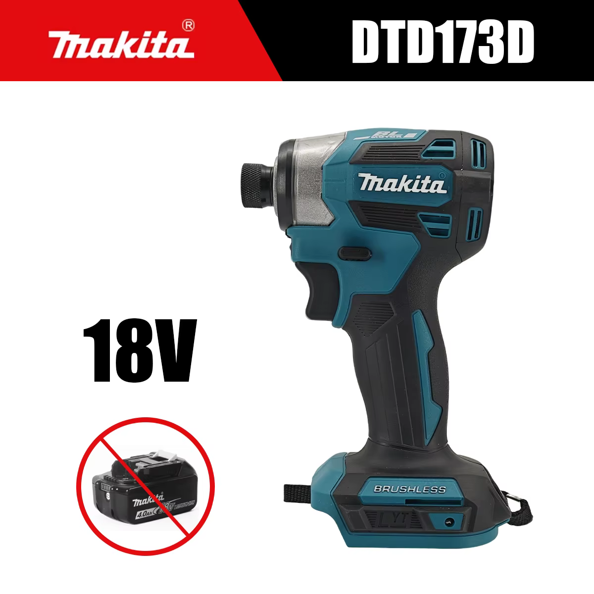 Makita DTD173 3600r/min tournevis sans fil, perceuse à percussion sans balais, outil électrique pour