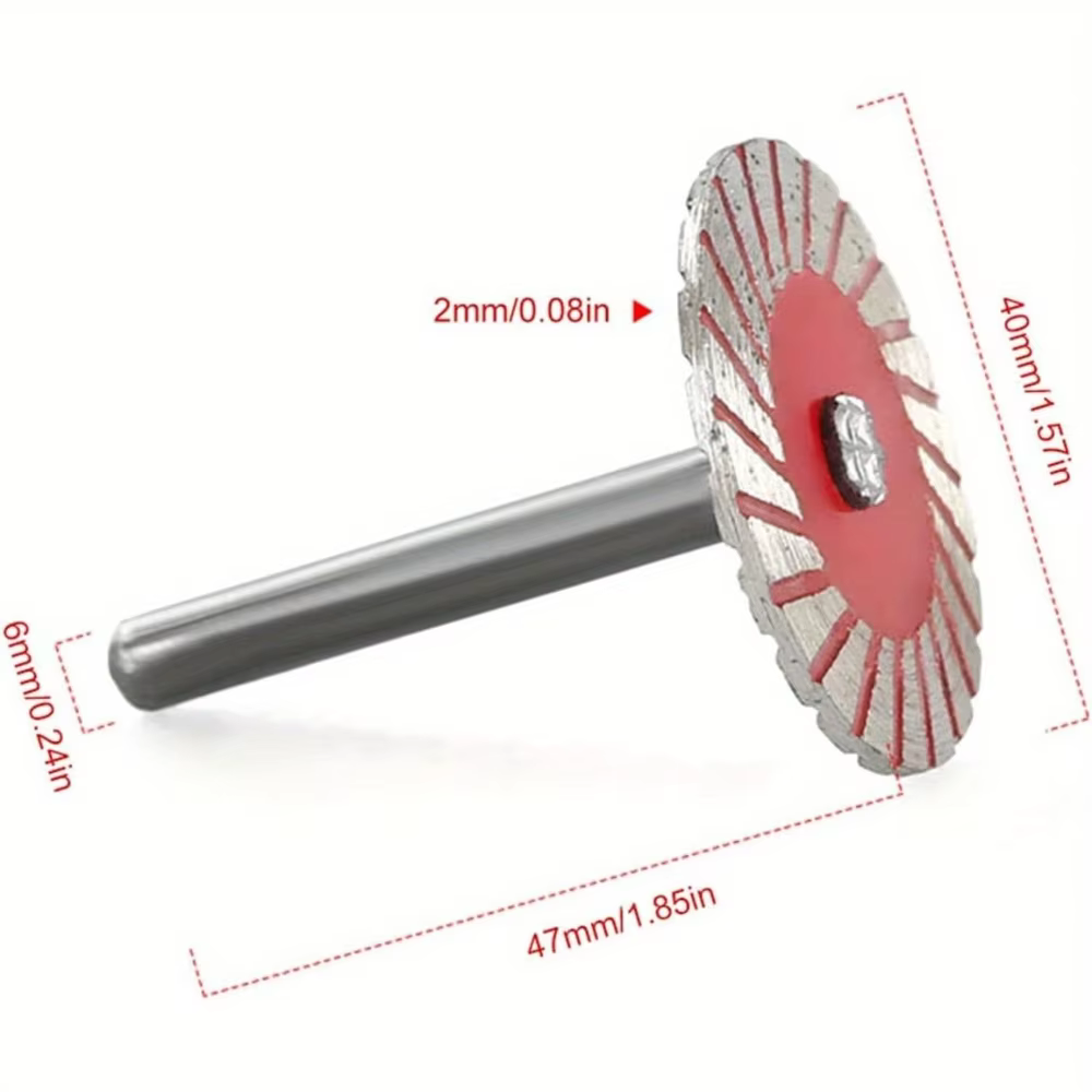 Disque de coupe 40mm, tige de 6mm, lame de scie circulaire, disque de ponçage, meule pour bois, méta