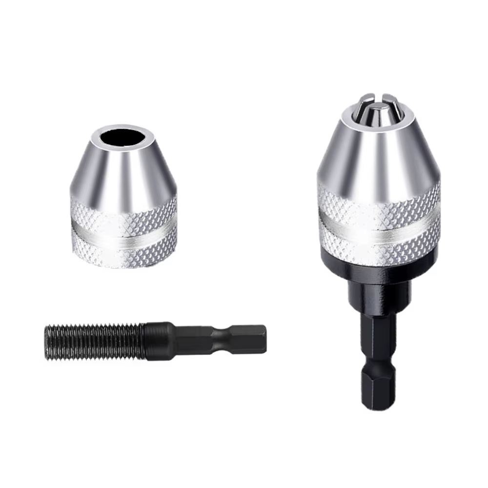 Adaptateur de pilote d'impact de tournevis de mandrin de perceuse sans clé 1/4 ''adaptateur de conve
