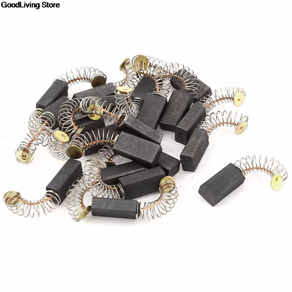 ZLinKJ 10 pièces 6.5x7.5x13.5mm Mini perceuse électrique meuleuse remplacement carbone brosses pièce