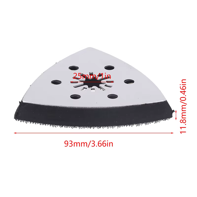 Tampon de ponçage triangulaire 90mm, 6 trous, lame de scie triangulaire universelle à dégagement rap