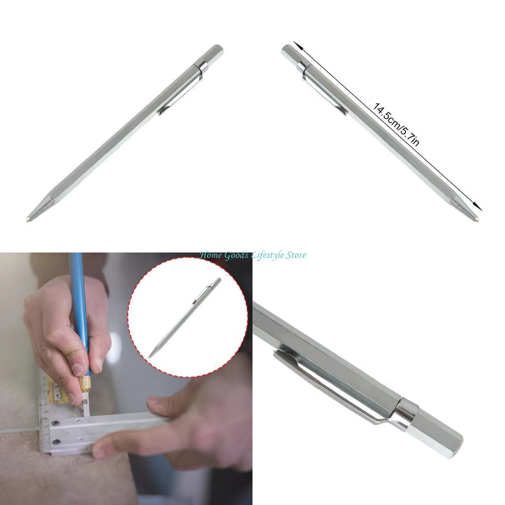 Stylo à pointe polyvalente en carbure tungstène E74E, pour le marquage des carreaux, verres métaux