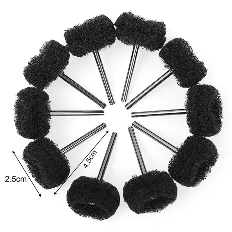 50/10 pièces Mini perceuse brosse Abrasive en Nylon polissage roue de polissage tête de ponçage tamp
