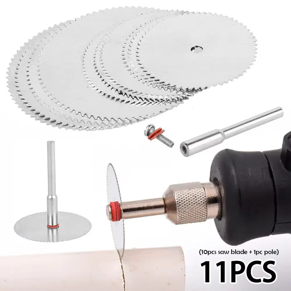 Mini lame de scie circulaire en acier inoxydable, disque de coupe, roue de coupe du bois pour outil