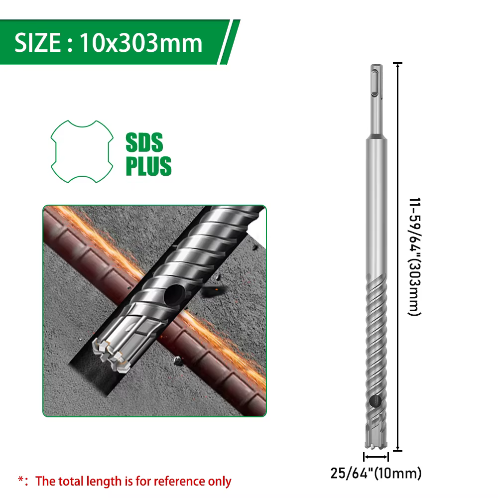 LAVIE 1pc foret à béton renforcé SDS-Plus spécifications et tailles multiples-foret haute dureté-poi