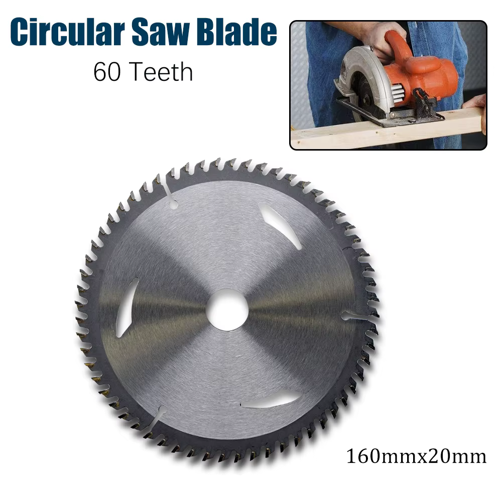 Lame de scie circulaire 160mm x 20mm x 60T, disque de meuleuse circulaire, roue de coupe, lame de sc