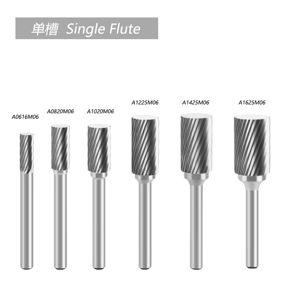 1 pièce Fraise rotative cylindrique à bout sphérique en carbure de tungstène pour meulage et gravure