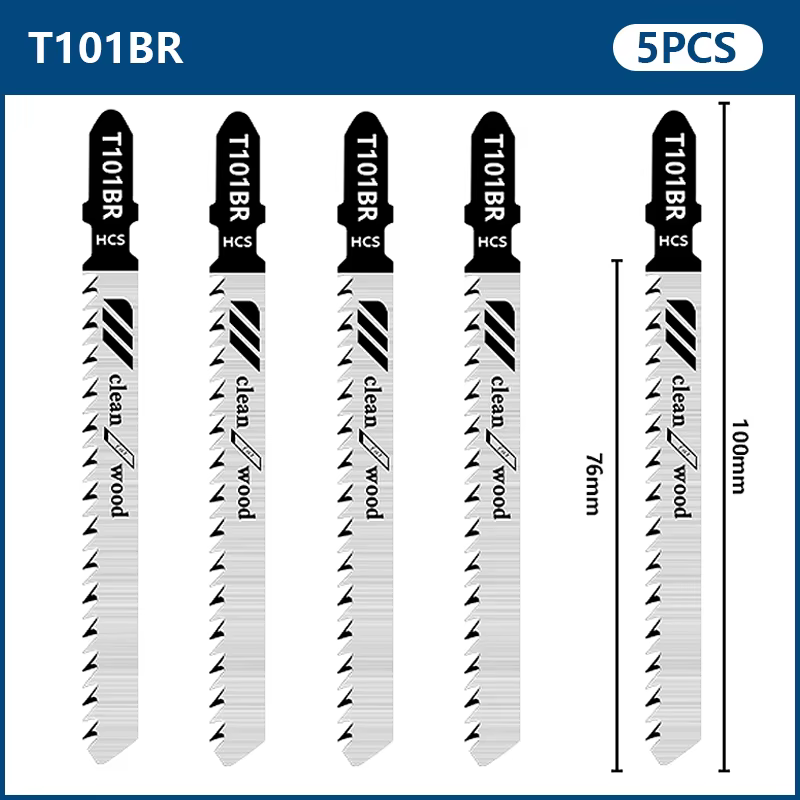 Lames de scie sauteuse T101BR, en acier à haute teneur en carbone, pour une coupe rapide du bois, ti