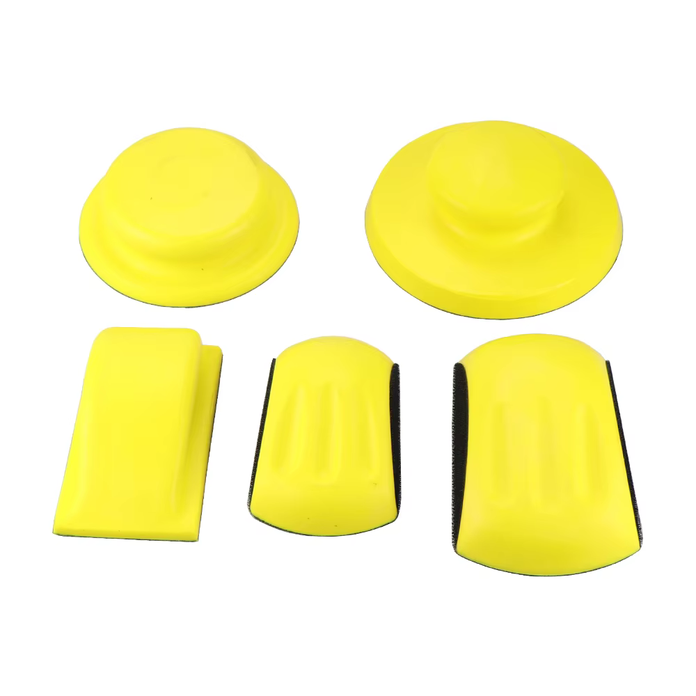 HIFESON 5/6 pouces Mini bloc de ponçage rond souris disque de ponçage papier de verre support tampon