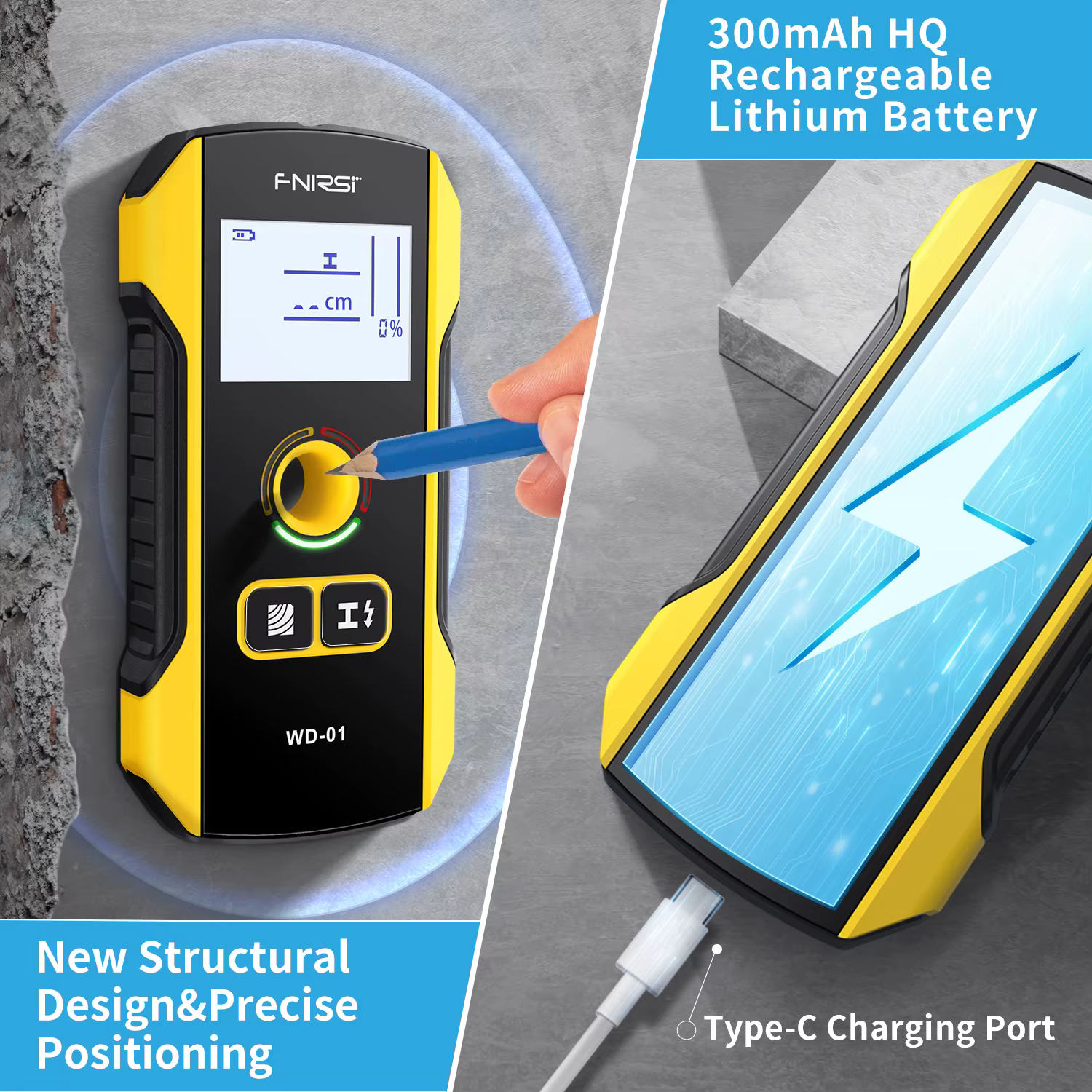 FNIRSI Détecteur de métaux WD-02 WD-01 Détecteur mural multifonction Décoration fierté Positionnemen