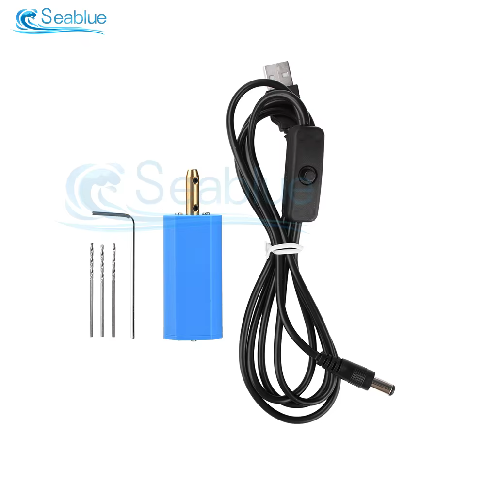 Mini perceuse électrique DC 5V 10000 tr/min, mandrin 0,8-1,5 mm, foret 1,2 mm pour le bois, la noix,