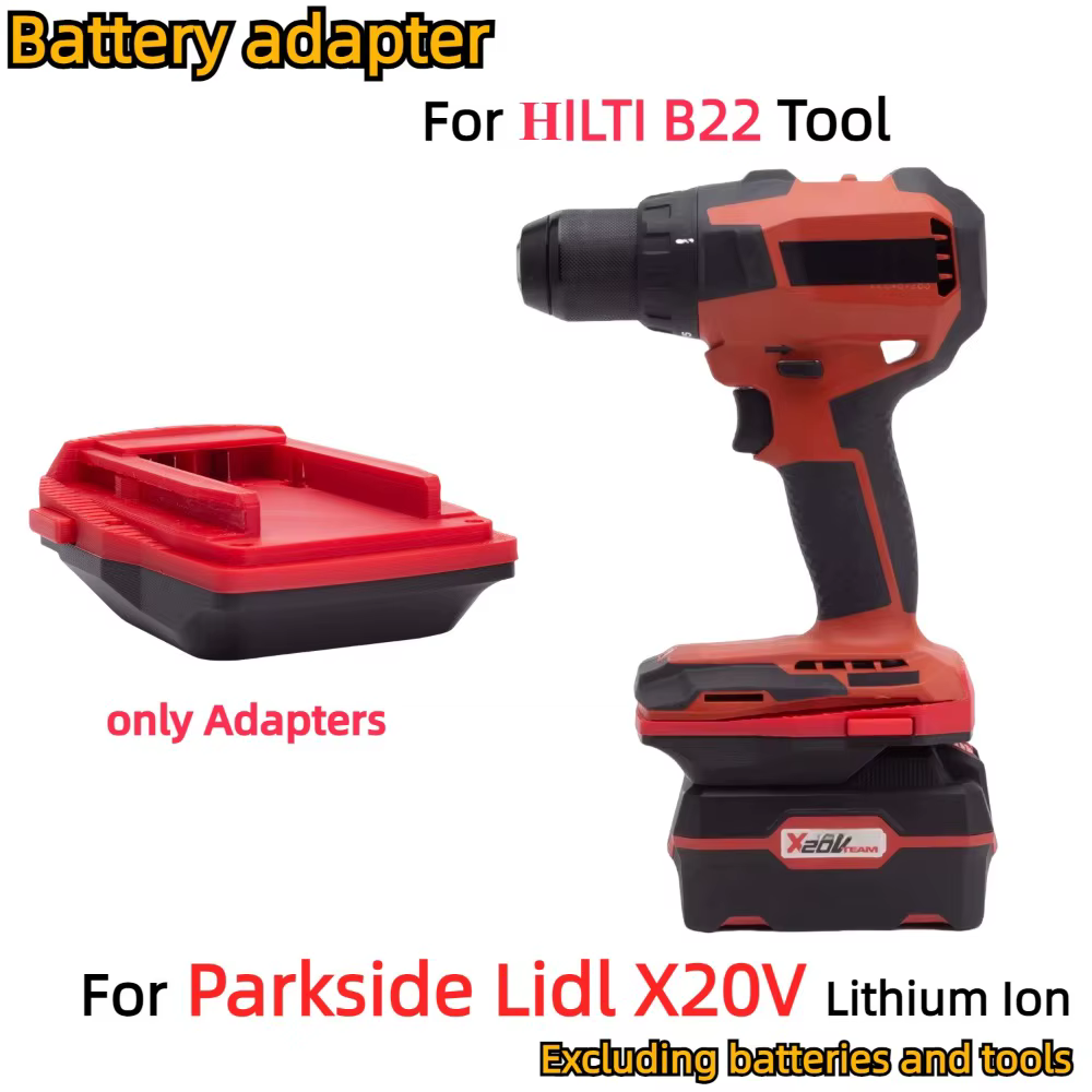 Adaptateur pour batterie Li-ion Parkside Lidl X20V vers HILTI B22, convertisseur d'outils de perceus
