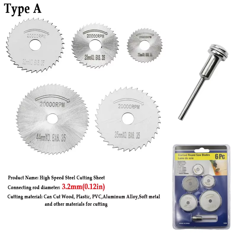 Lame de scie circulaire en acier rapide, disque de coupe Hss, outil de perçage rotatif, accessoires