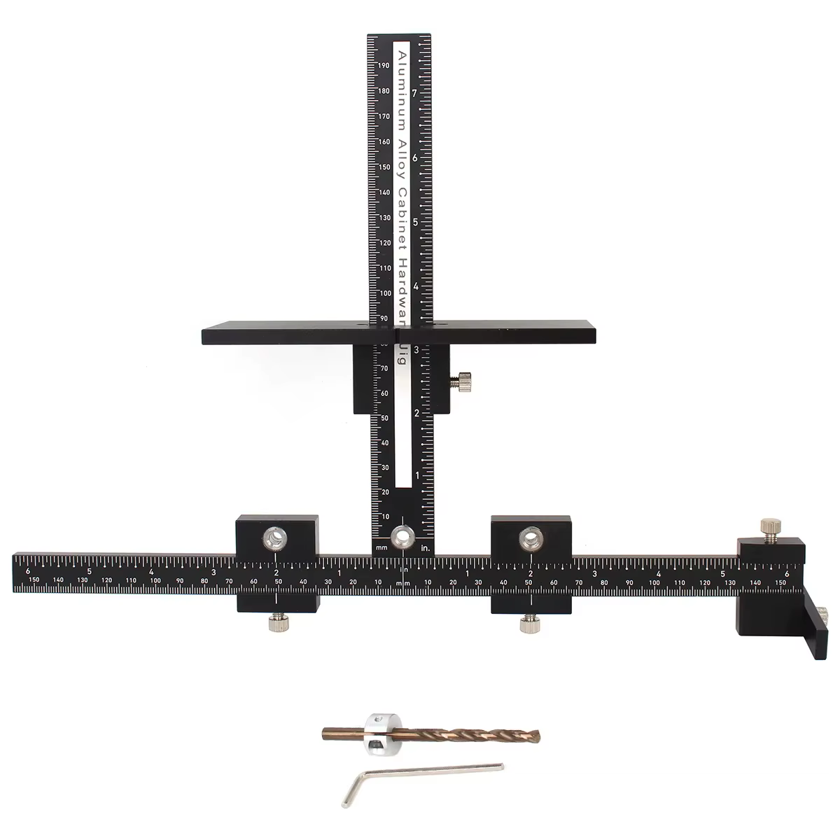 Guide de perçage réglable pour gabarit de quincaillerie d'armoire, pour l'installation de portes et