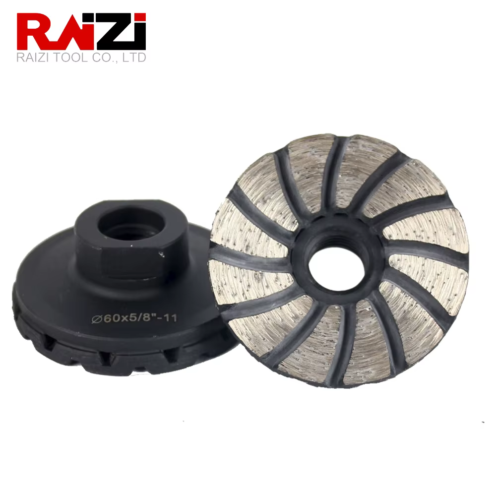 Raizi-Meule à Béton pour Meuleuse d'Angle, 40/60mm, pour Granit, Marbre, Bord d'Angle, Diamant Sec
