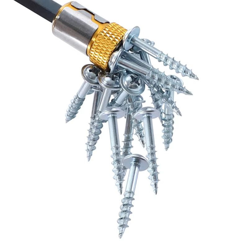 Tournevis universel anneau magnétique 1/4 "tournevis universel en métal foret anneau magnétique tige