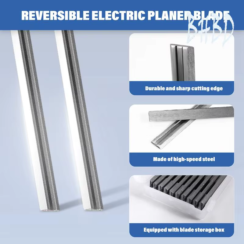 Lames de raboteuse électrique réversibles BHBD-10Pcs 82Mm, en boîte HSS pour meuleuses d'outils élec