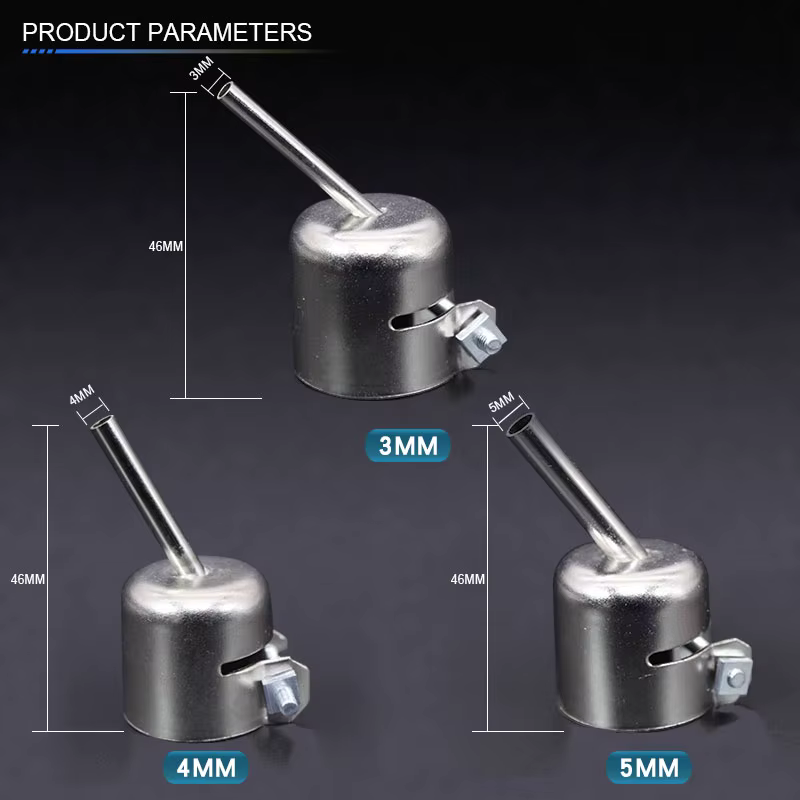 Buse d'air chaud 850, buse de soudage à Angle incurvé de 45 degrés pour Station de retouche à Air ch
