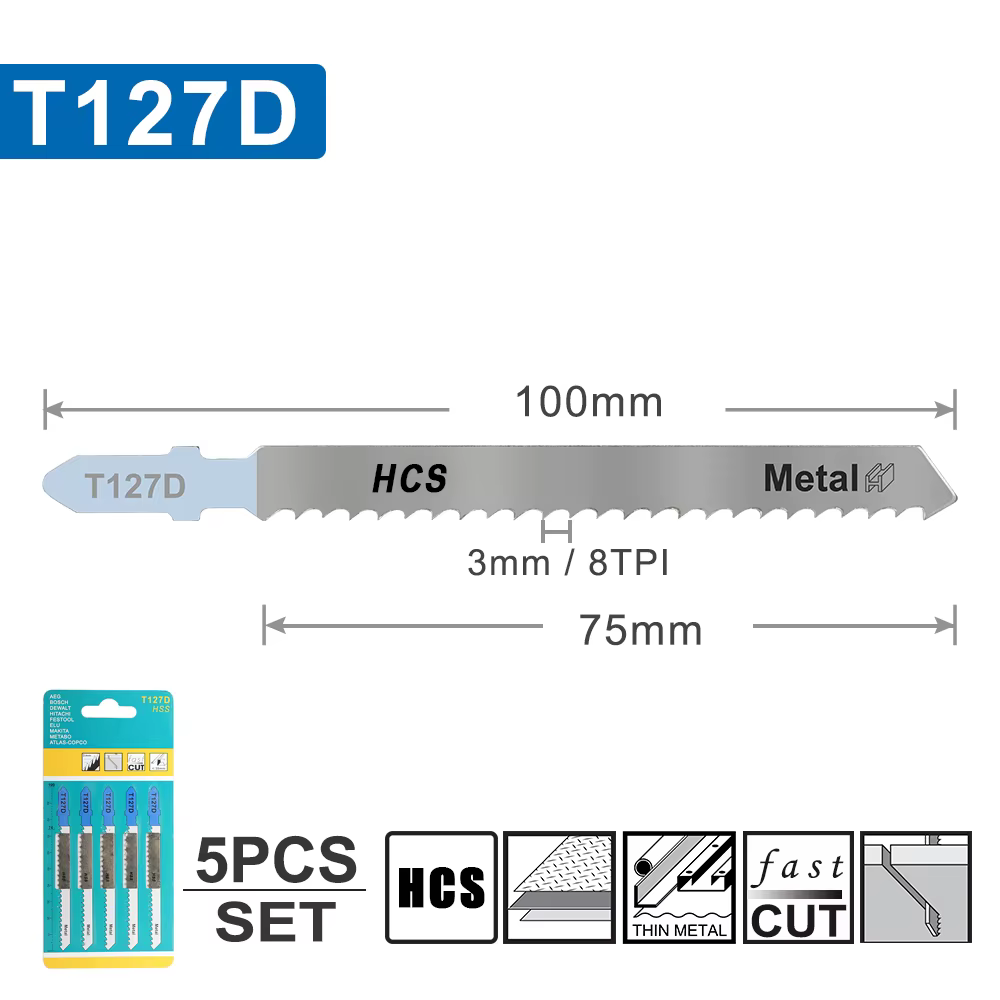 XUCHUAN Lame De Scie Sauteuse 5/10PCS T101BR Jigsaw Lames Ensemble T Tige Bois Assortiment Lames De