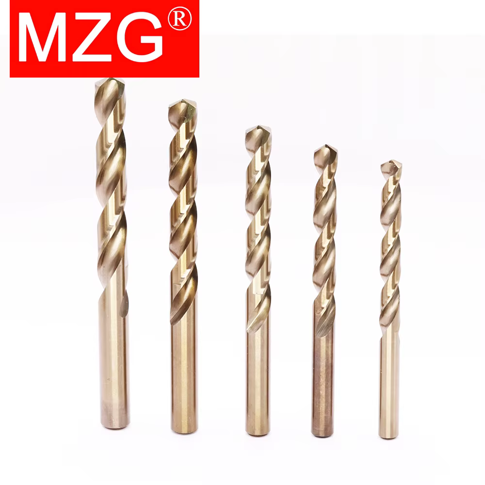 MZG 1/5/10 pièces, 1-13 mm, forets en acier rapide HSS M35 à revêtement cobalt, tige droite, longueu