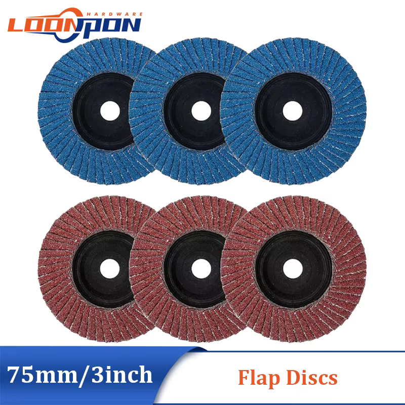 75mm meules disques à lamelles de 3 pouces pour meuleuse d'angle métal 80 #   Haute qualité 2-10 piè
