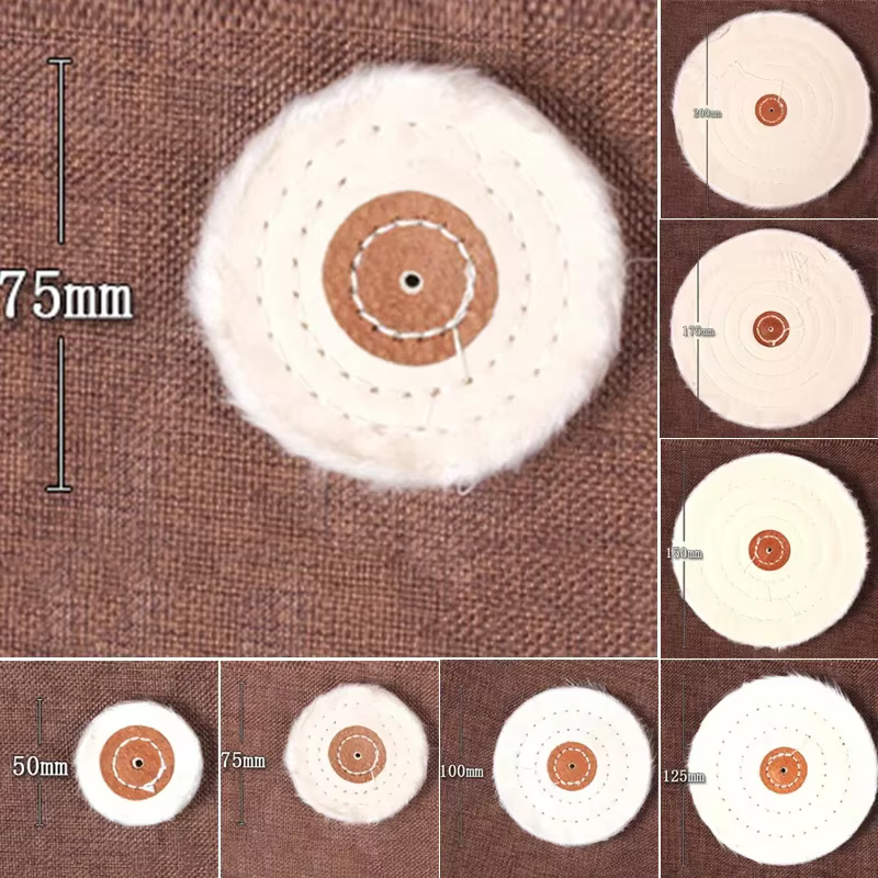 50-200mm tissu polissage roue de polissage coton peluche tissu tonnelle tampon meuleuse Pad 150 or a
