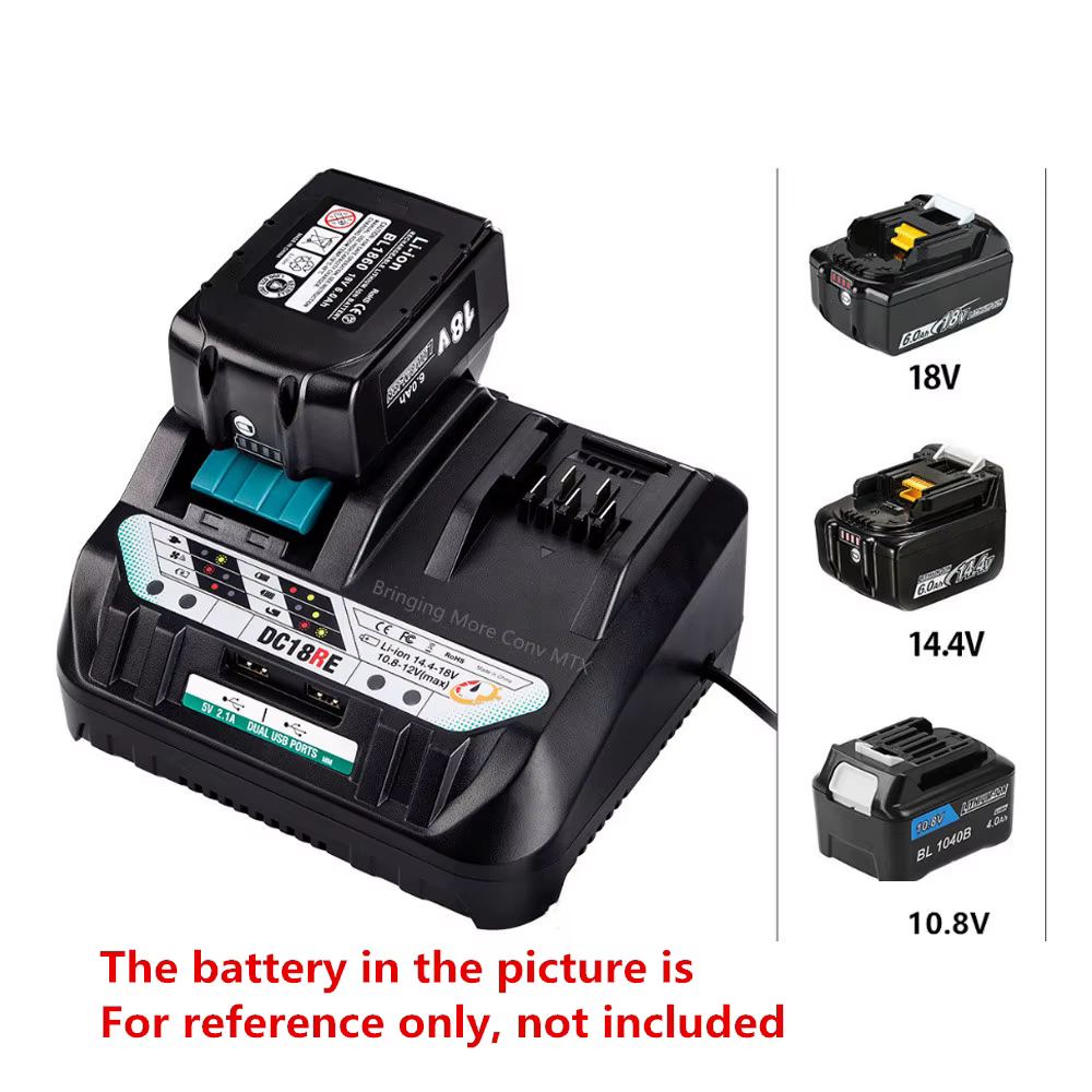 Chargeur de batterie Li-ion pour outils Makita 18V 14.4V 10.8V 12V Li-ion BL1815 BL1830 BL1840 BL143