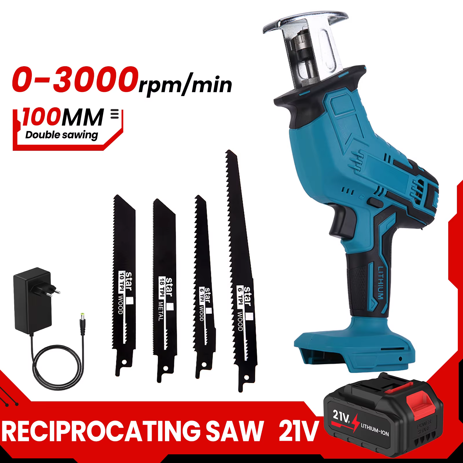 Makita – scie alternative électrique Portable sans fil 21V, outil de coupe du métal et du bois à vit
