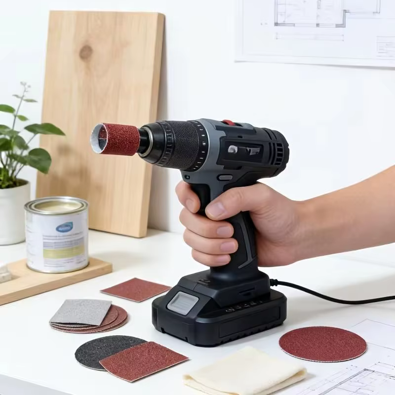 Tête de ponçage pour tournevis 3-en-1 : disque de ponçage plat, concave et convexe, accessoire de po