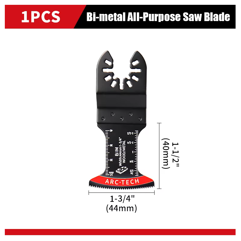 Lame de scie oscillante bimétallique 44 mm, lames universelles multi-outils pour la coupe du bois, d