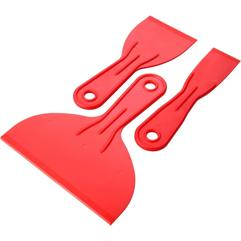 Lot de 3 Spatules à Mastic, Outil Flexible en Plastique pour Enduit, Épandeur, Grattoir à Mastic, Ou