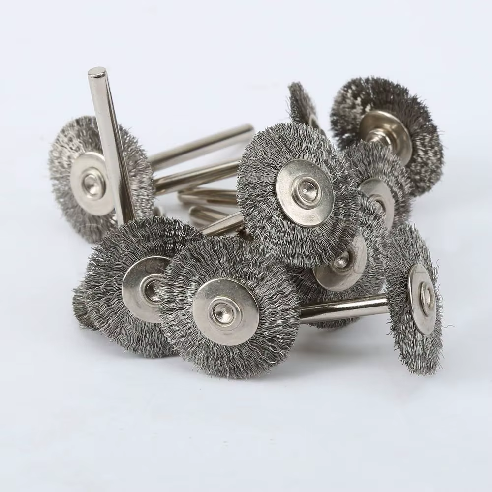 Accessoires Dremel, brosse rotative en acier de 22mm, brosses à roue métallique Dremel pour meuleuse