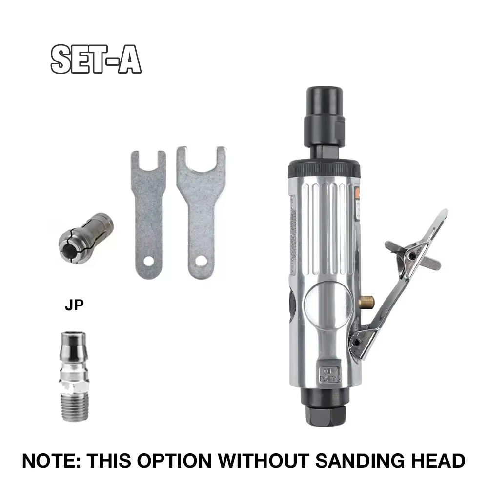 Meuleuse pneumatique, avec pinces de serrage de 1/4 " et 1/8 ", outil pneumatique, kit d'outils de m