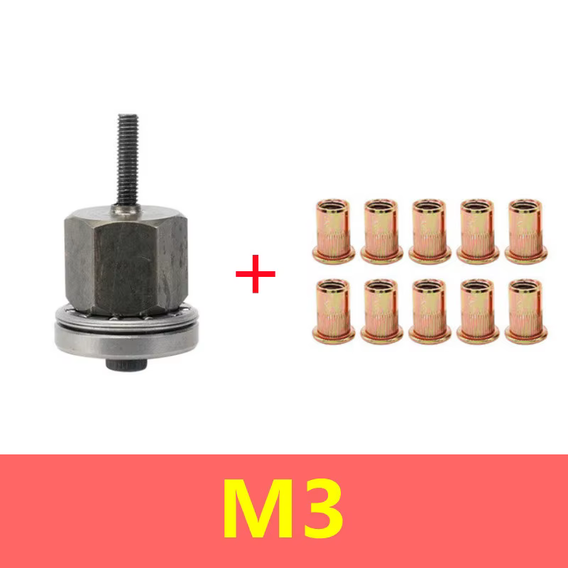 Outil de rivetage manuel avec 10 rivets, outil de pose d'inserts filetés, kit d'outils de rivetage p