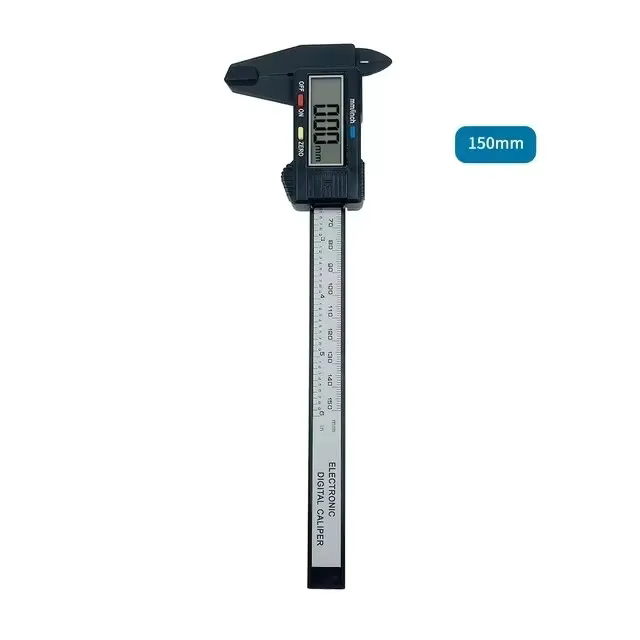 Pied à coulisse Vernier 0-150 mm 0-6 pouces en acier inoxydable haute précision avec jauge en plasti