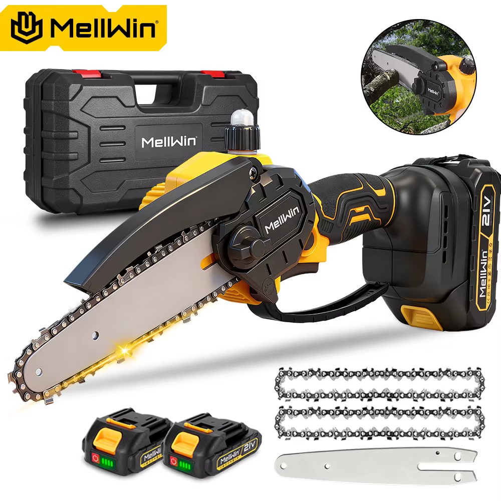 MELLWIN 6 pouces scie électrique sans fil Rechargeable Mini tronçonneuse électrique outil de taille 