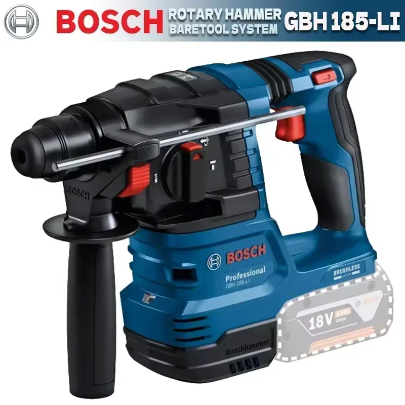 Marteau perforateur rotatif sans fil professionnel BOSCH GBH 185-LI SDS PLUS 18V, perceuse à percuss