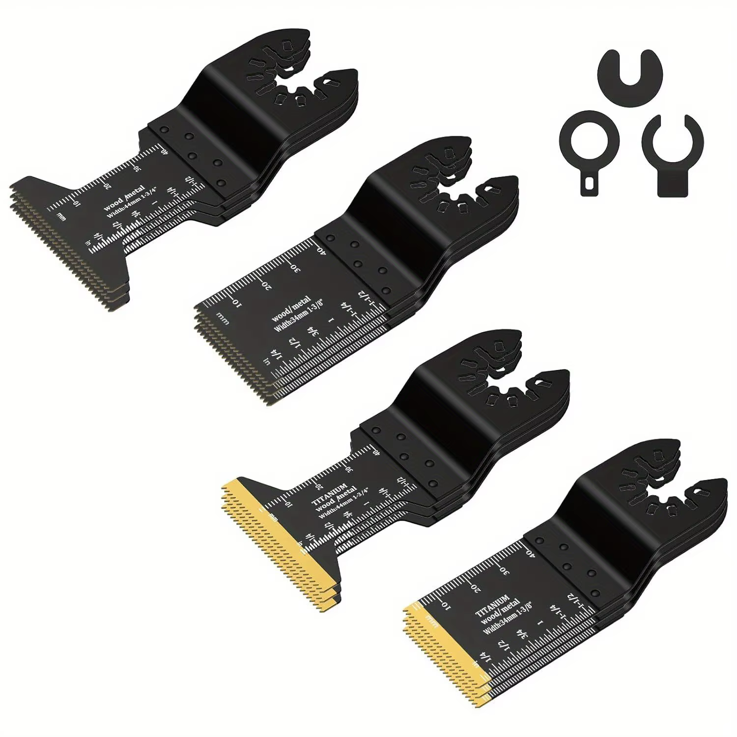 Ensemble de 12 lames oscillantes en titane pour outil multifonction, kit de lames pour découpe de mé