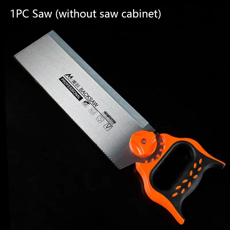 Boîte à onglets de serrage de coupe du bois avec scie à dos, kit de gabarit multi-angle résistant, t