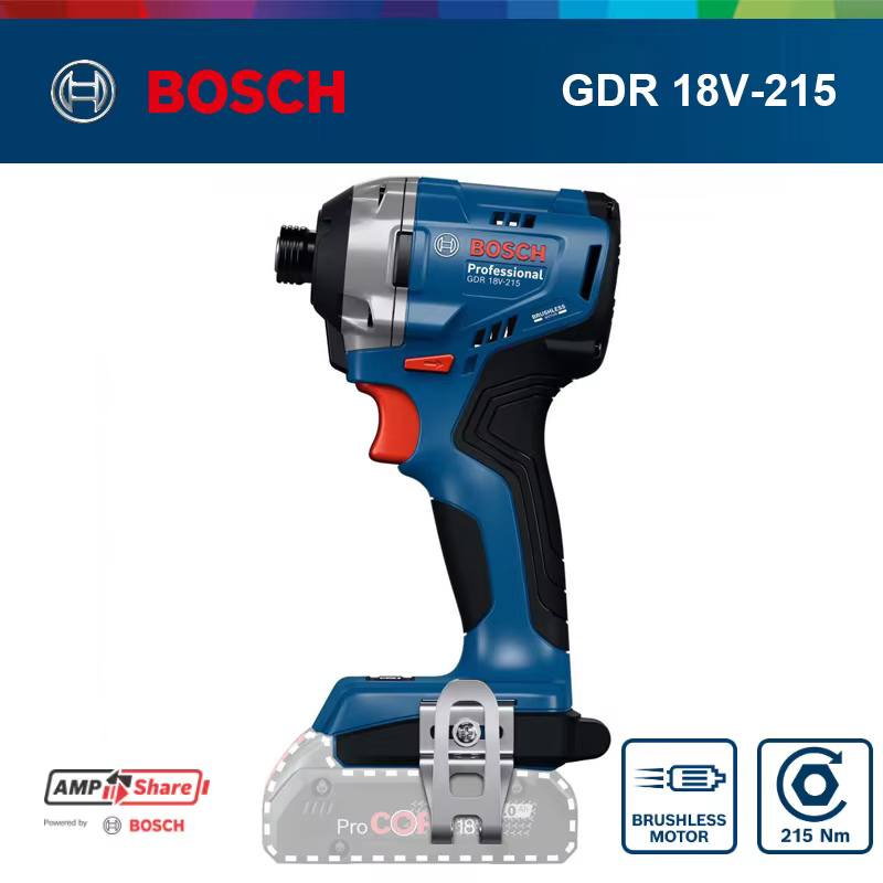Visseuse à percussion sans fil Bosch GDR 18V-215, visseuse électrique à couple élevé, outils électri