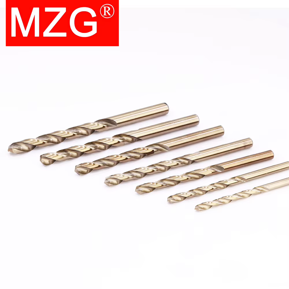 MZG 1/5/10 pièces, 1-13 mm, forets en acier rapide HSS M35 à revêtement cobalt, tige droite, longueu