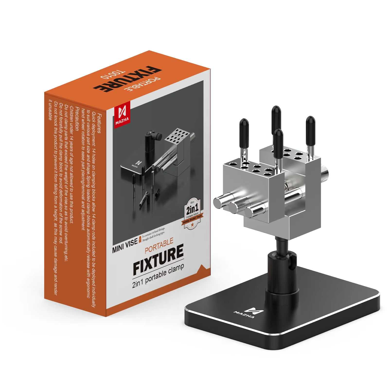 MAZHA T0010 Mini étau de table portable 2-en-1, pince réglable compacte, outil de précision pour le 