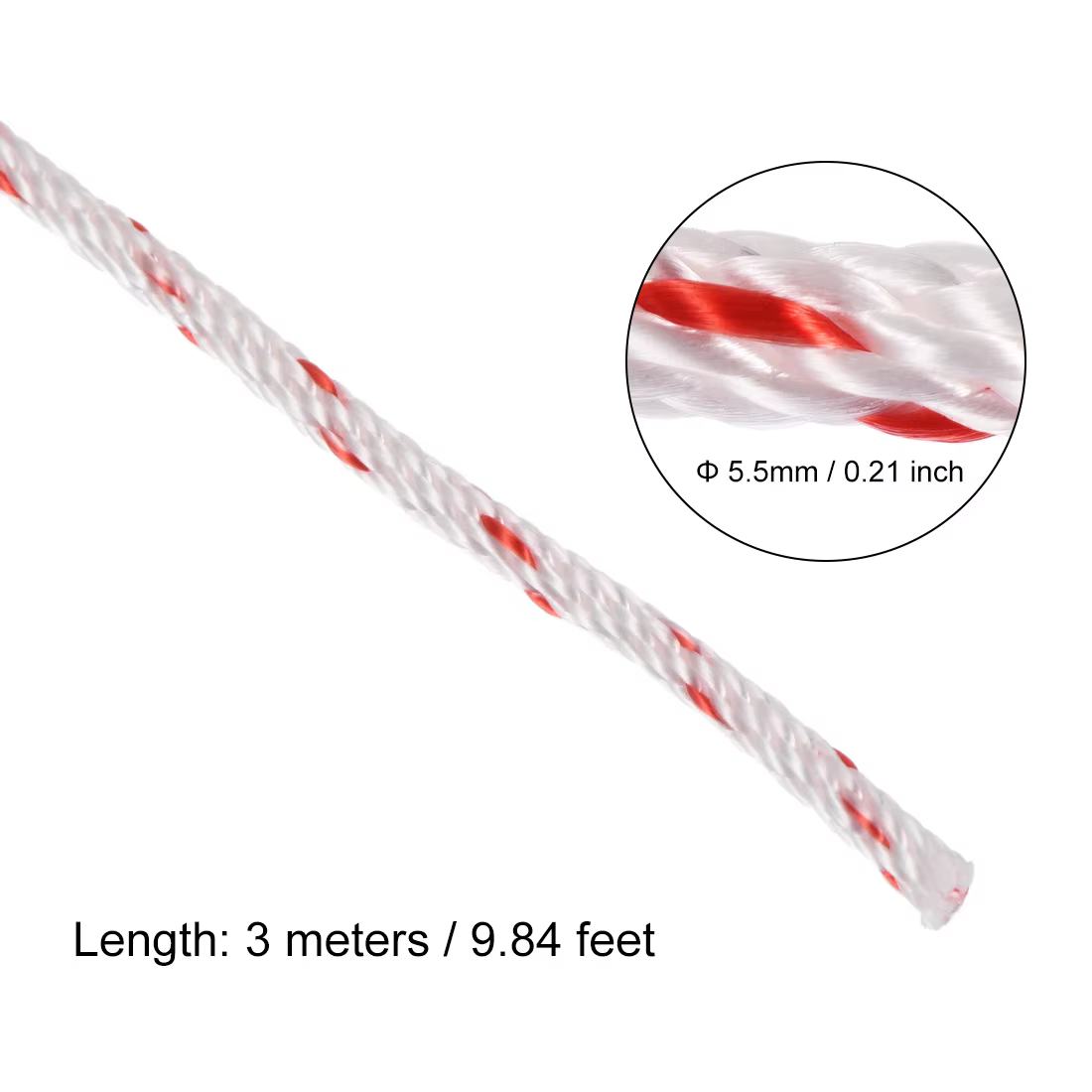 3/5/10M 3-5.5mm fibre de Polyester recul tirer cordon de démarrage corde de démarrage convient pour