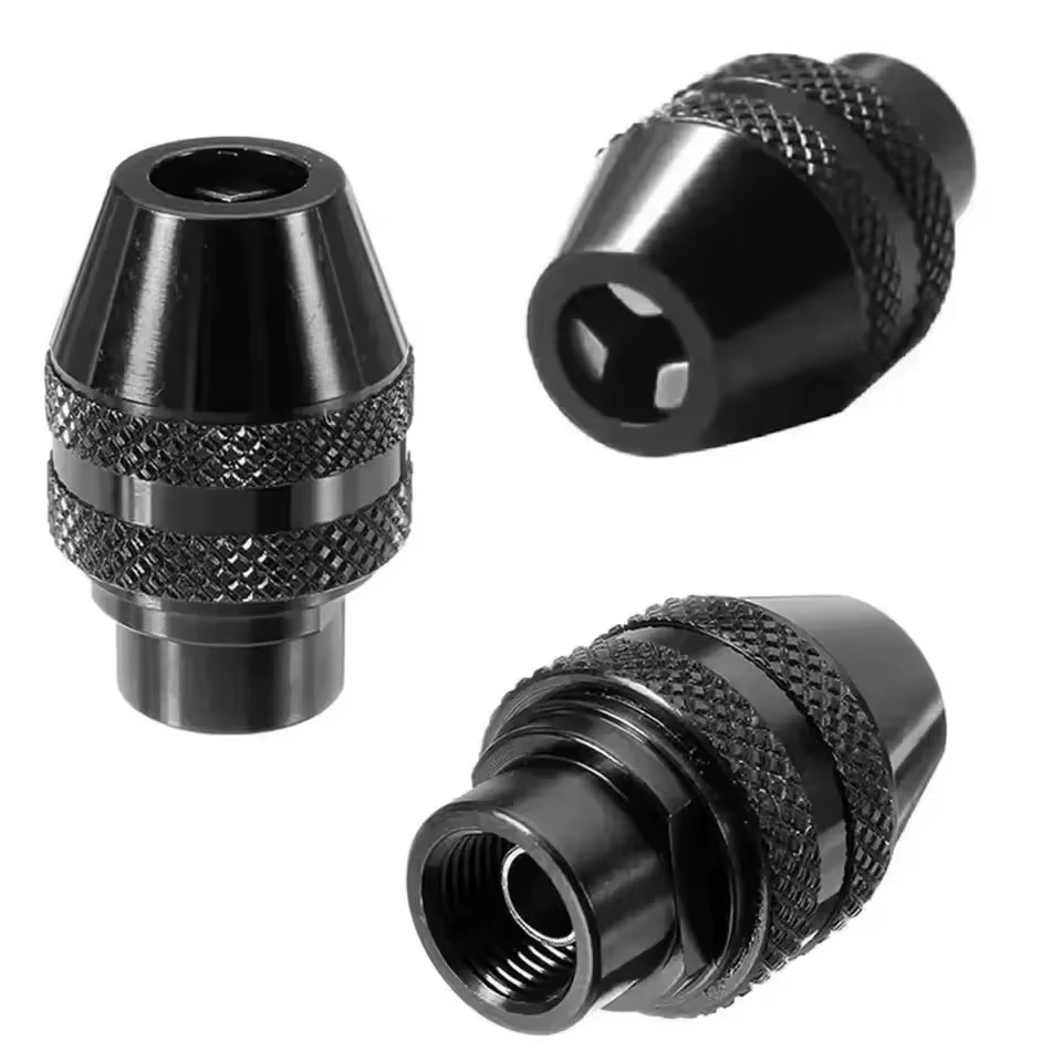 Lot de 3 mandrins de perceuse à changement rapide 0,8-3,2 mm, mandrin sans clé pour outil rotatif Dr