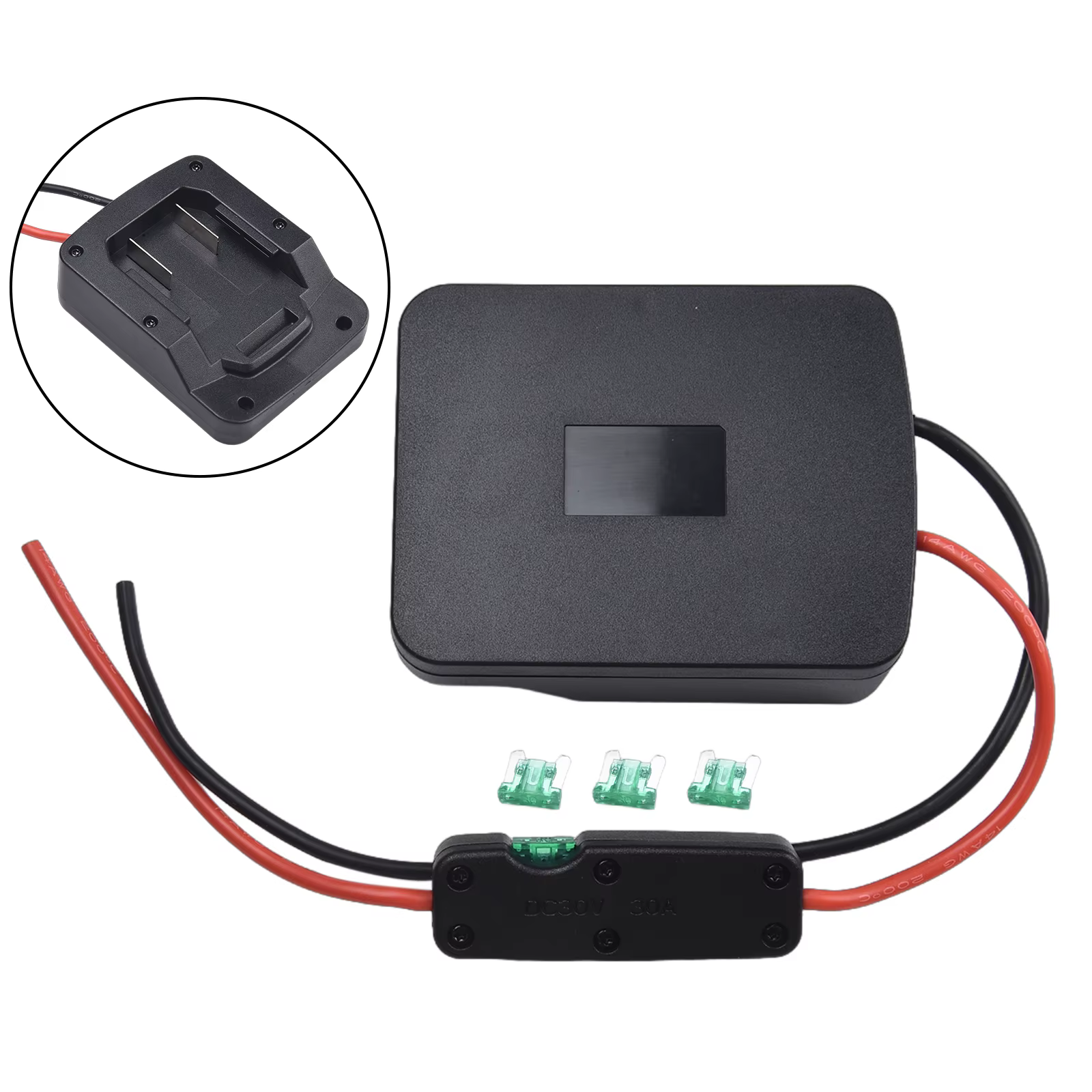 Adaptateur de batterie pour batteries au lithium Parkside X 20V avec fil de cuivre isolé en silicone