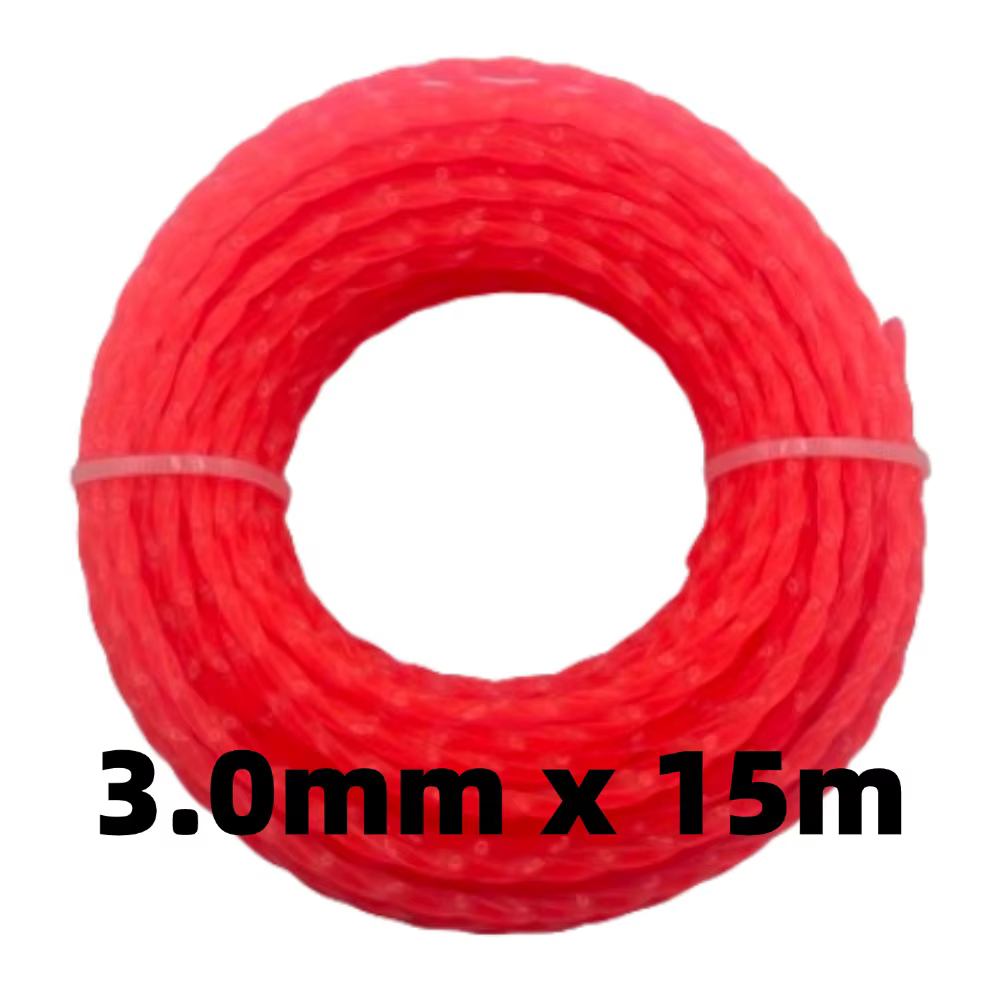 3.0mm * 15m tonte en Nylon coupe gazon corde débroussailleuse ligne de coupe fil de coupe tondeuse à