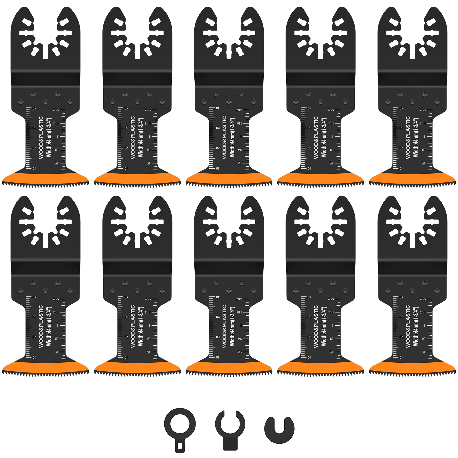 Lames de scie oscillantes en acier à haute teneur en carbone, 44MM, bord d'arc, multi-outils, tranch