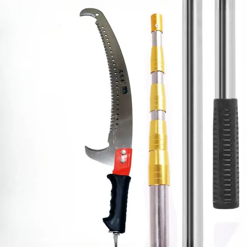 Scie multifonctionnelle en acier inoxydable, durable, jardin, arbre fruitier, poteau télescopique, s
