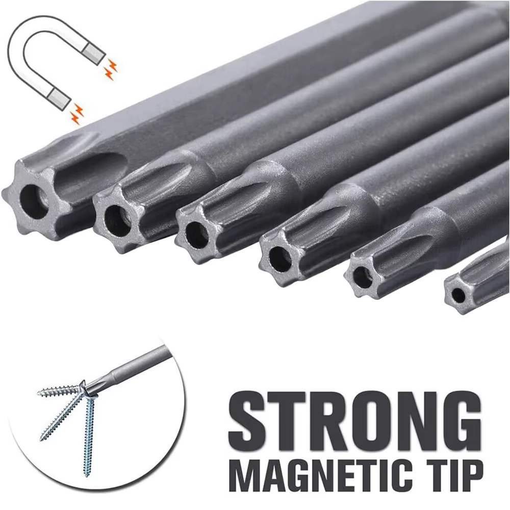 Jeu d'embouts de sécurité Torx 11 pièces, jeu de tournevis de sécurité magnétique en acier ltSteel J