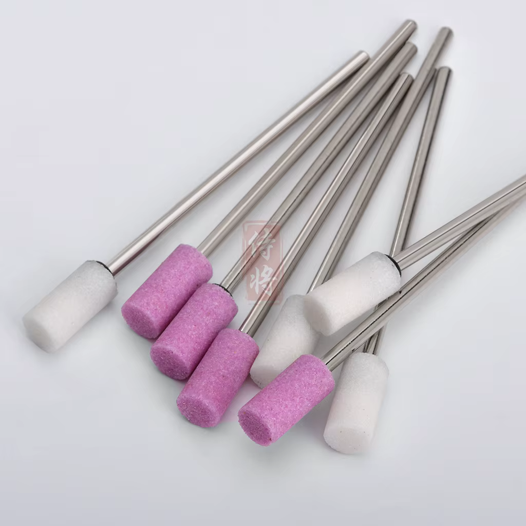 1 pièces 3mm/6mm tige Dia abrasif monté pointe de pierre pour outils rotatifs meulage pierre roue tê